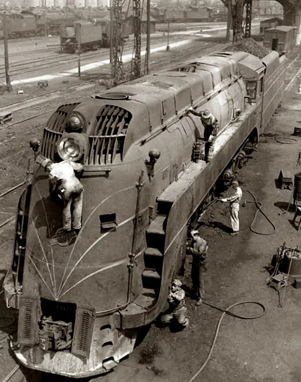 1930S Train Maintenance Chicago & North Western Railway Picture Photo