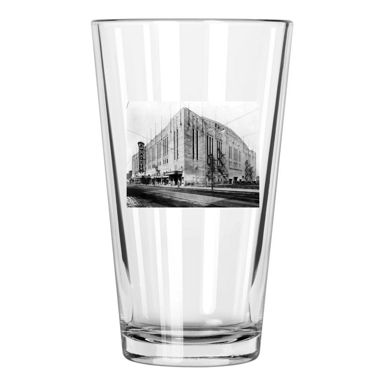1931 Chicago Stadium Photo Bulls And Blackhawks Pint Beer Drinking Glass