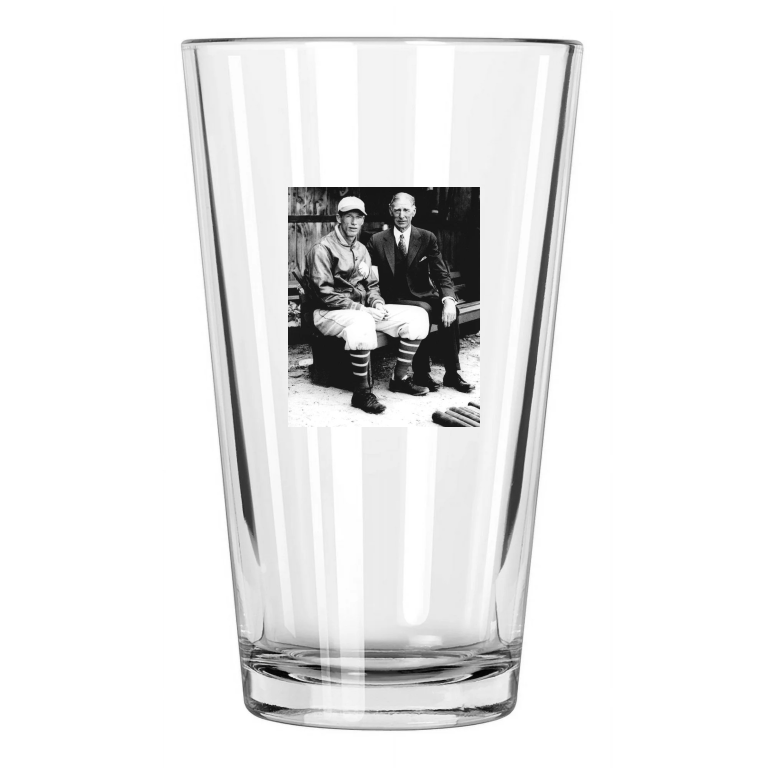 1931 Philadelphia A'S Connie Mack & Lefty Grove Photo Pint Beer Drinking Glass