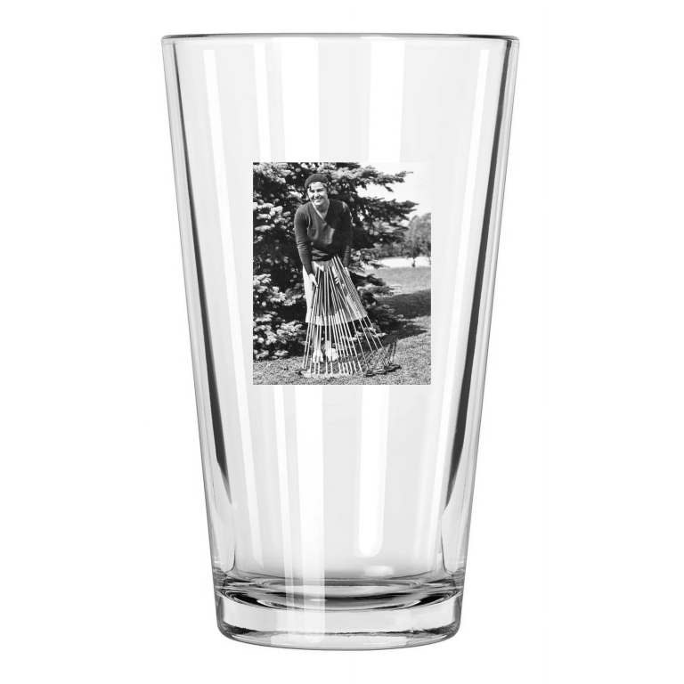 1931 Us Woman Golfer Helen Hicks Photo Vintage Golf Pint Beer Drinking Glass