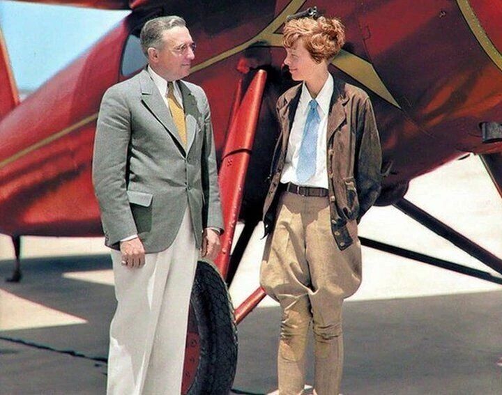 1932 Aviator Amelia Earhart Navigator Fred Noonan Poster 300 Piece Jigsaw Puzzle