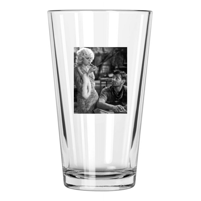 1932 Film Red Dust Clark Gable And Jean Harlow Movie Pint Beer Drinking Glass
