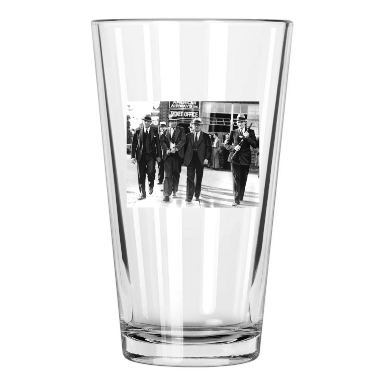 1933 American Gangster Mobster George Machine Gun Kelly Pint Beer Drinking Glass