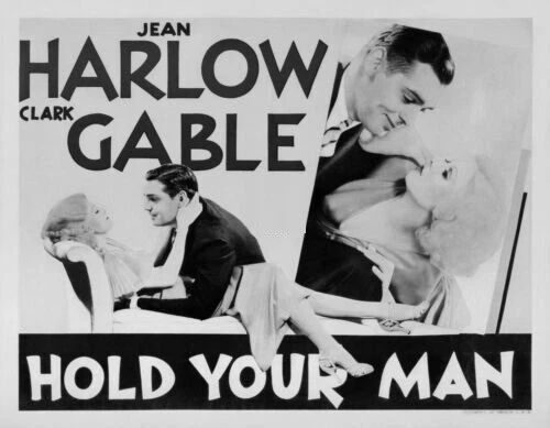 1933 Harlow & Gable From Film Hold Your Man Lobby Card Reprint Picture Photo