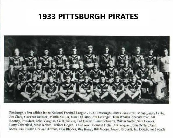 1933 Pittsburgh Steelers Pirates Team Photo Football Picture Nfl