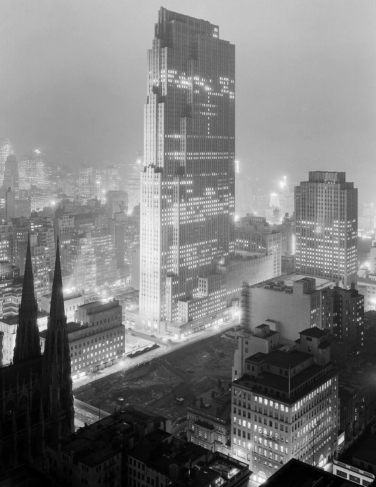 1933 Rockefeller Center New York City Ny Old Photo Reprint