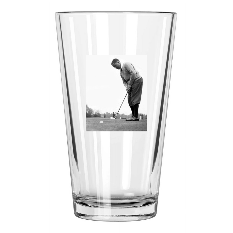 1934 Amateur Golfer Bobby Jones Golf Augusta Masters Pint Beer Drinking Glass