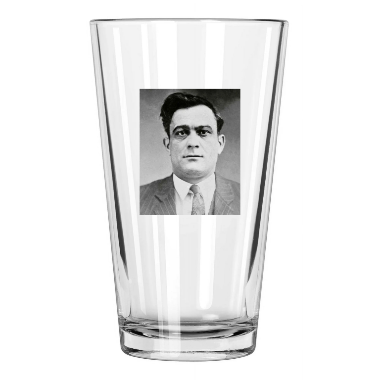 1934 Gangster Mobster Vito Genovese Criminal Mugshot Pint Beer Drinking Glass