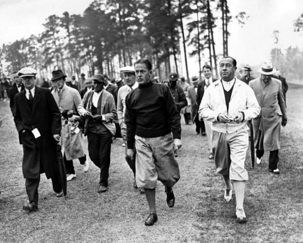 1934 Walter Hagen And Bobby Jones Glossy Photo Masters Print Golfers Poster
