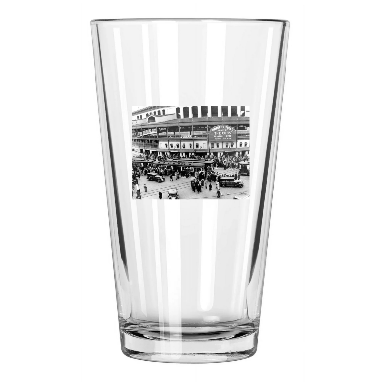 1935 Chicago Cubs Wrigley Field World Series Vs Tigers Pint Beer Drinking Glass