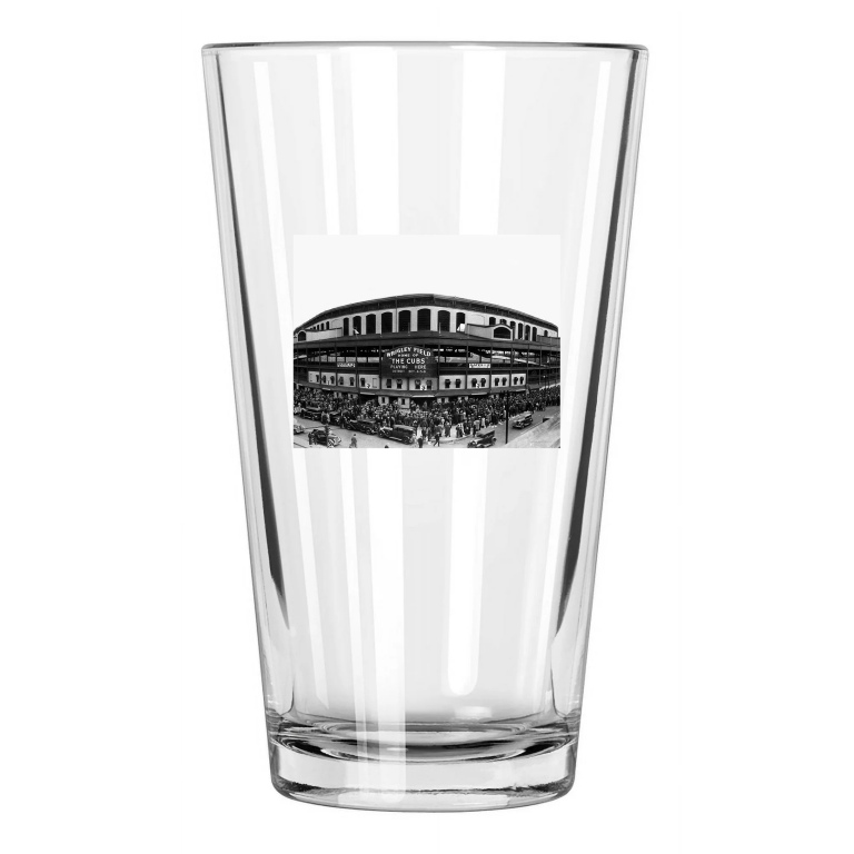1935 Chicago Cubs Vs Tigers Wrigley Field World Series 2 Pint Beer Glass