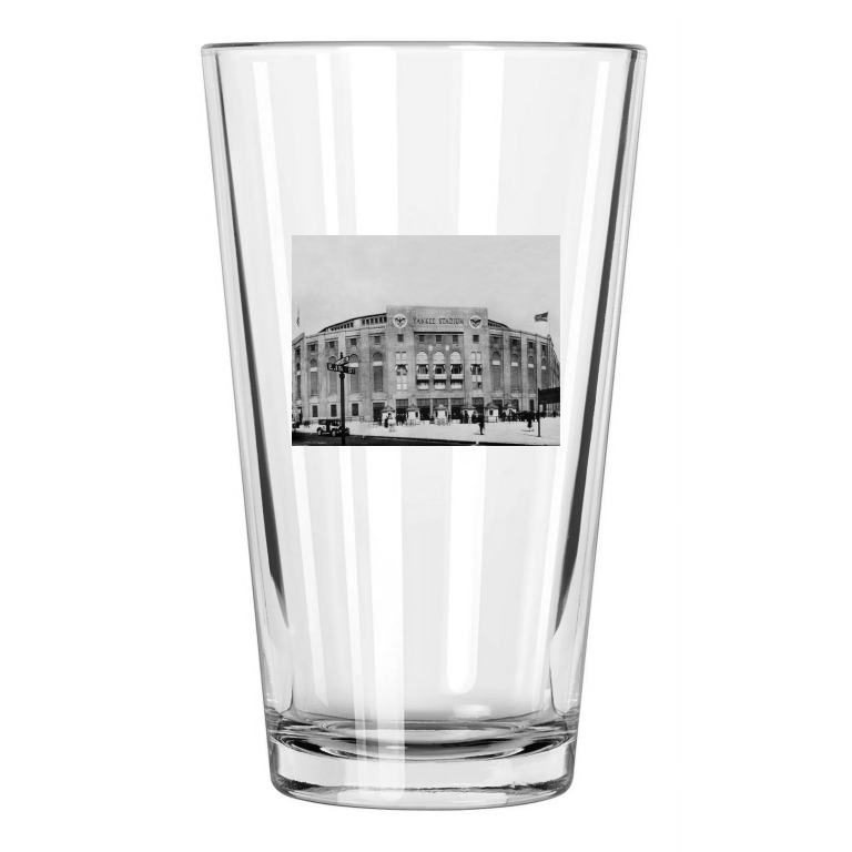 1935 New York Old Yankees Stadium Photo Ballpark Pint Beer Drinking Glass