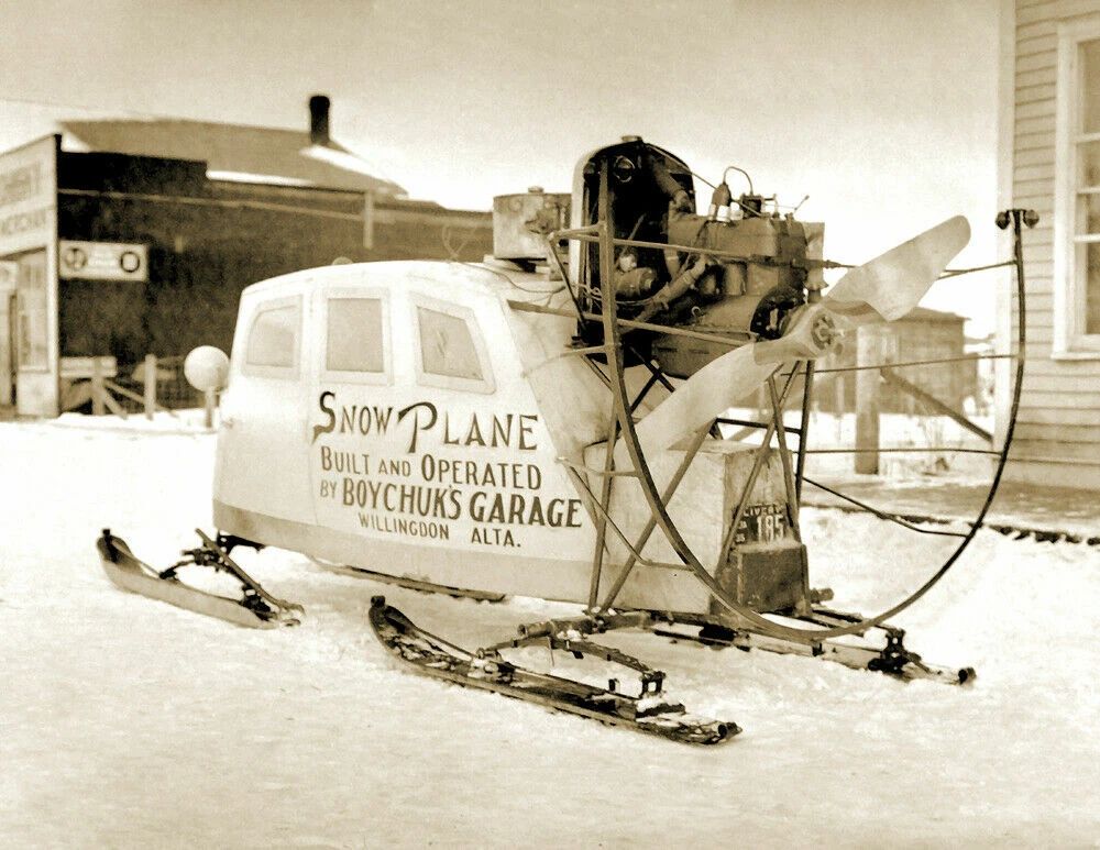 1935 Snow Plane Willingdon Canada Old Vintage Photo Reprint