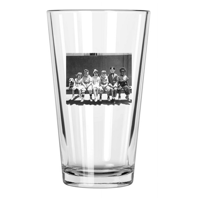 1935 The Little Rascals 'Our Gang' Photo Short Films Pint Beer Drinking Glass