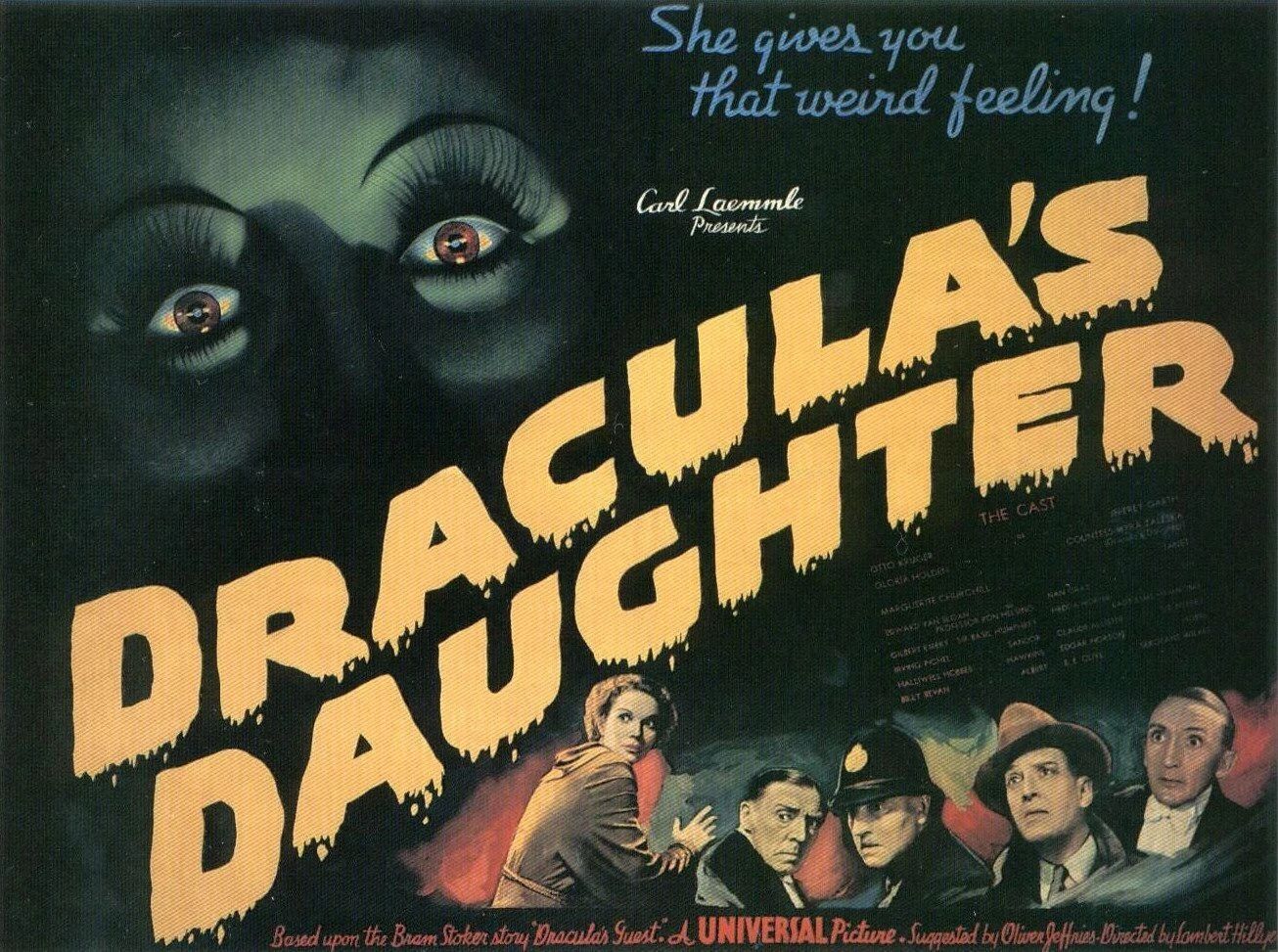 1936 Draculas Daughter Movie Poster Print Gloria Holden Otto Kruger