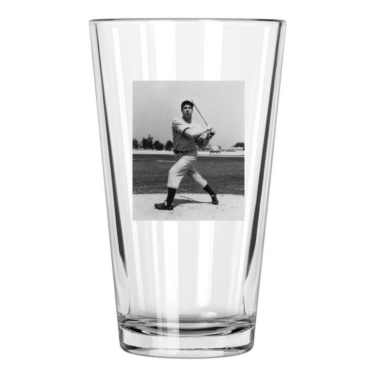 1936 New York Yankees Joe Dimaggio Photo Rookie Rc Pint Beer Drinking Glass