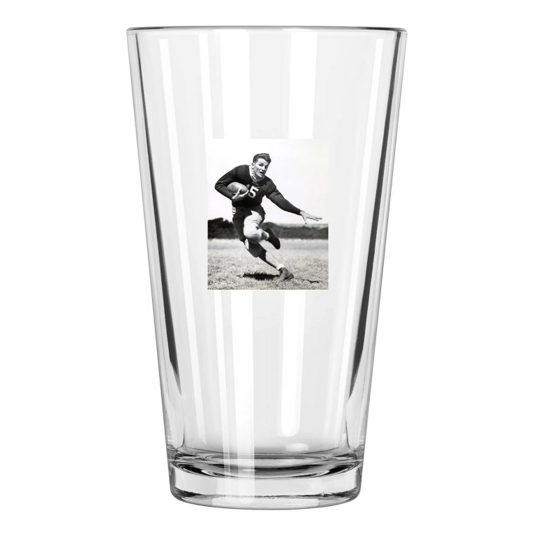 1936 Texas Christian Sammy Baugh Photo Vintage Pint Beer Drinking Glass