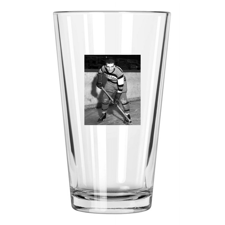 1937 Minnesota Gophers John Mariucci College Hockey Pint Beer Drinking Glass