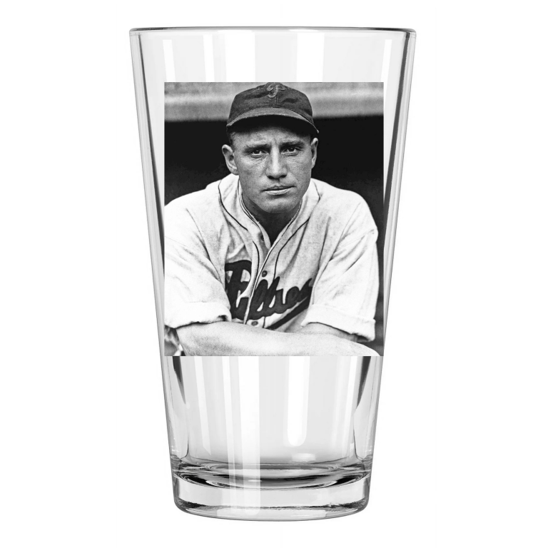 1937 Philadelphia Phillies Chuck Klein Photo Hof 80 Pint Beer Drinking Glass