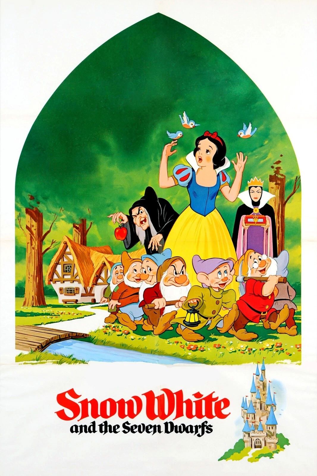 1937 Walt Disney Snow White And The Seven Dwarfs Movie Poster Doc Dopey