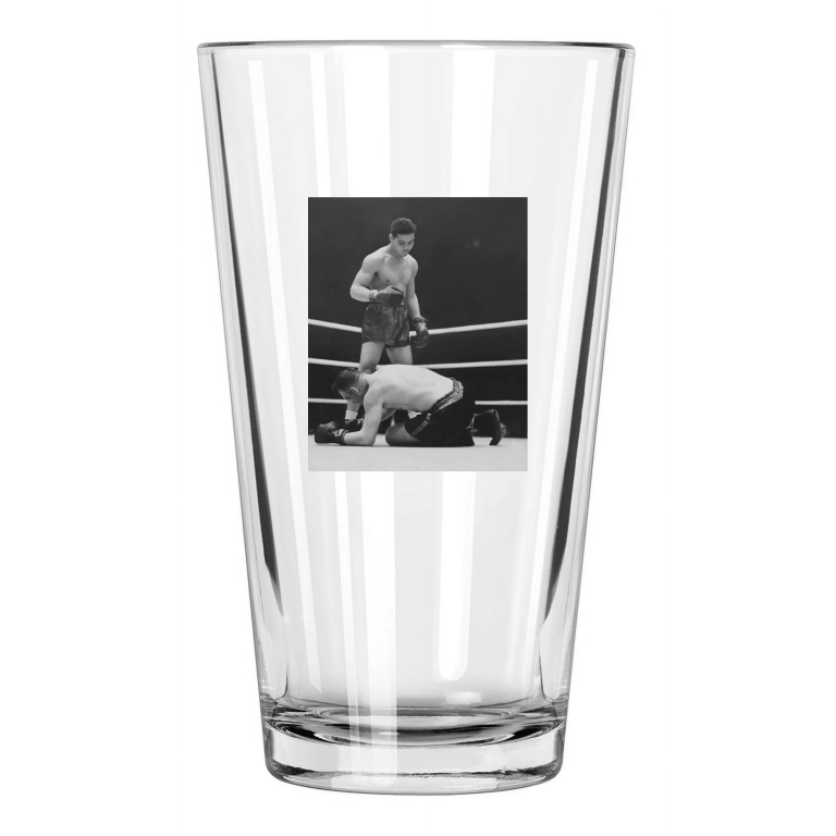 1938 Boxers Joe Louis Vs Harry Thomas Heavyweight Title Match Pint Beer Glass