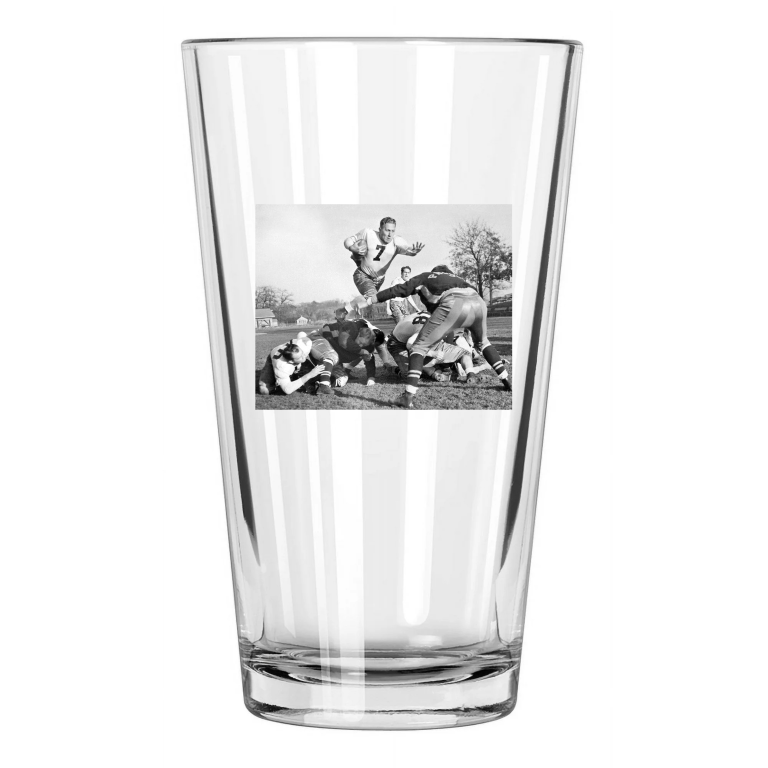 1938 Green Bay Packers Eddie Jankowski Packers Hof Pint Beer Drinking Glass