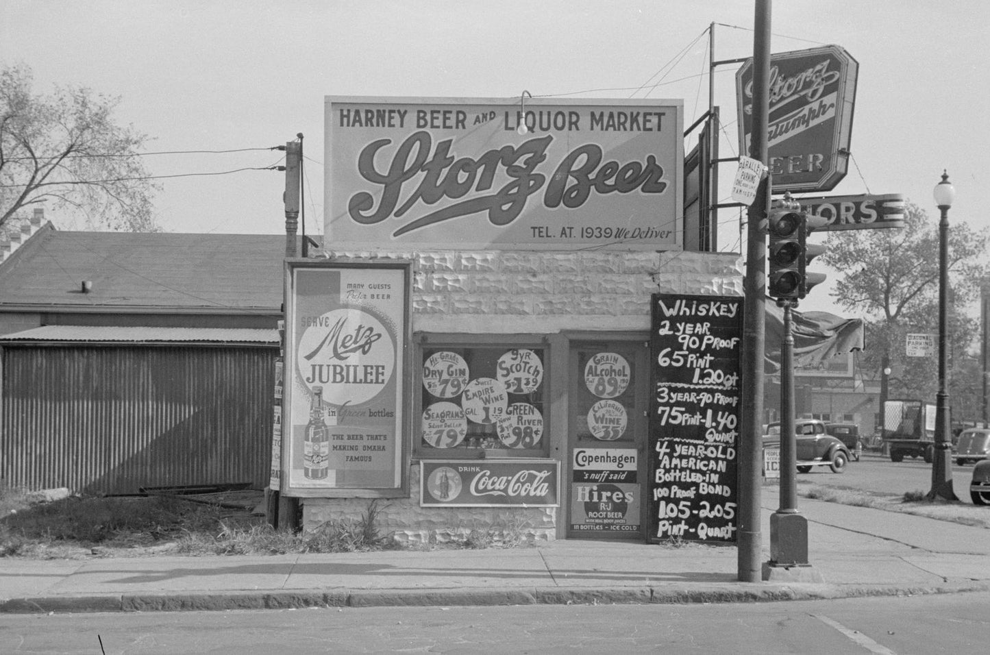1938 Harney'S Beer Liquor Store Omaha Nebraska Vintage Photo Reprint