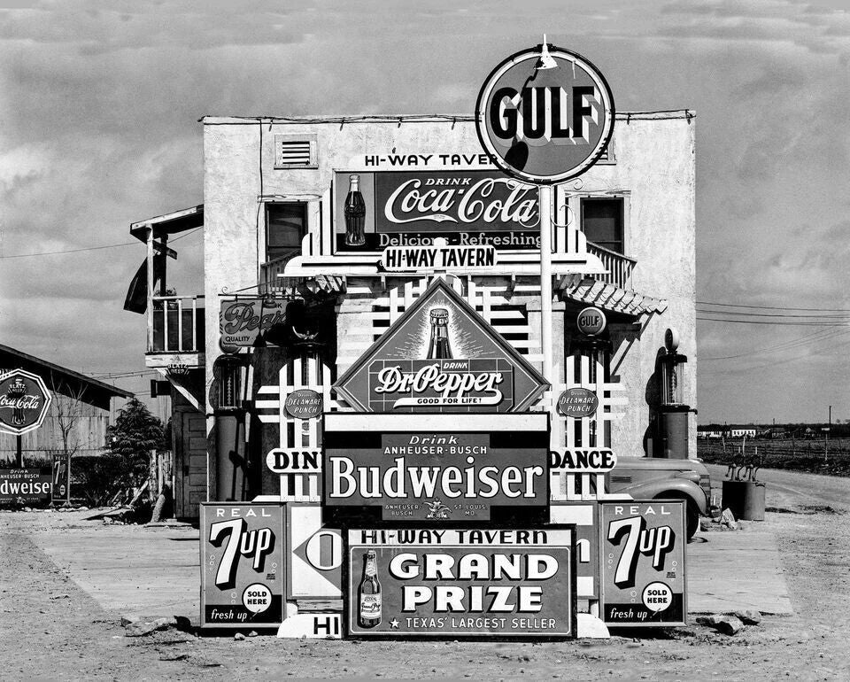 1939 Highway Tavern Crystal City Texas Depression Era 300 Piece Jigsaw Puzzle