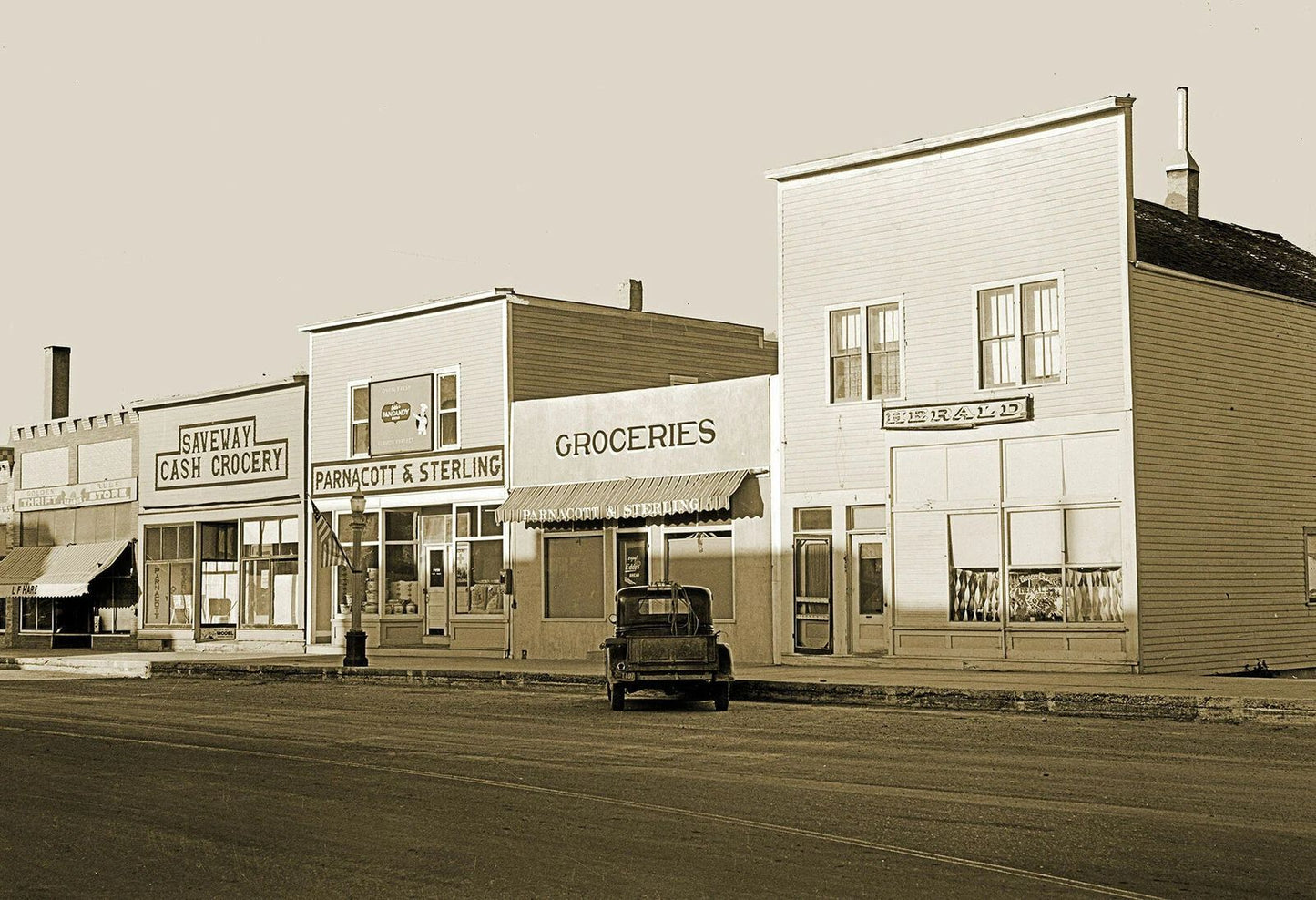 1939 Main Street Three Forks Montana Vintage Old Reprint 300 Piece Jigsaw Puzzle