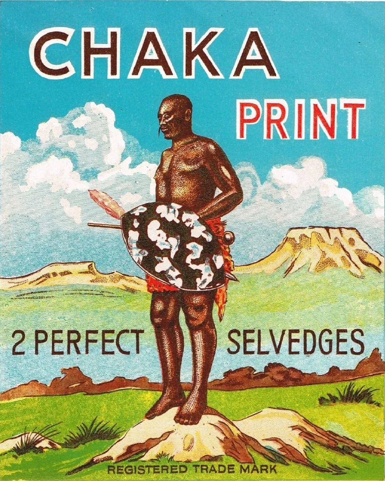 Chaka Brand Selvedges Fabric South Africa Uk England Retro Label 300 PCS Jigsaw