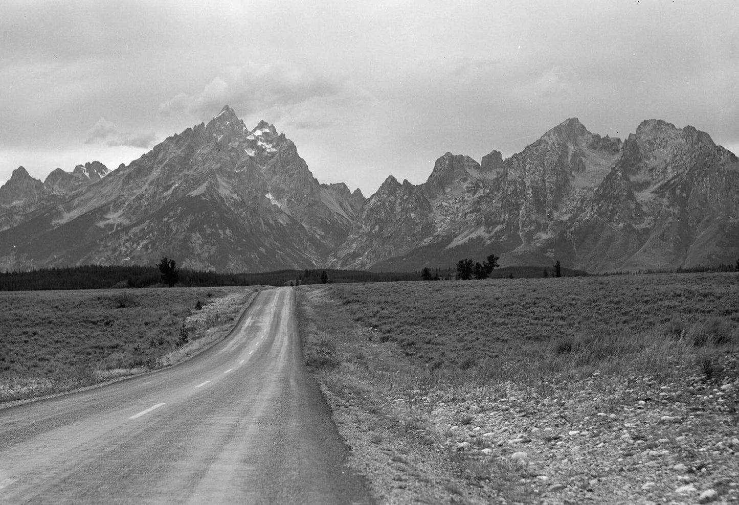 1941 Road To Grand Teton National Park Wyoming Old 300 Piece Jigsaw Puzzle