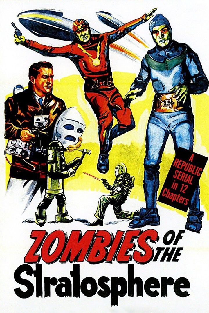 1950S Zombies Of The Startosphere Classic Movie Action Wall Art Poster