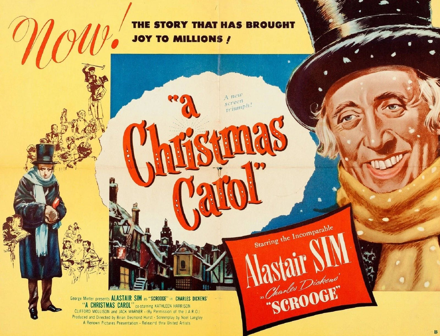 1951 A Christmas Carol Movie Ebenezer Scrooge Tiny Tim Marley 300 PCS Jigsaw