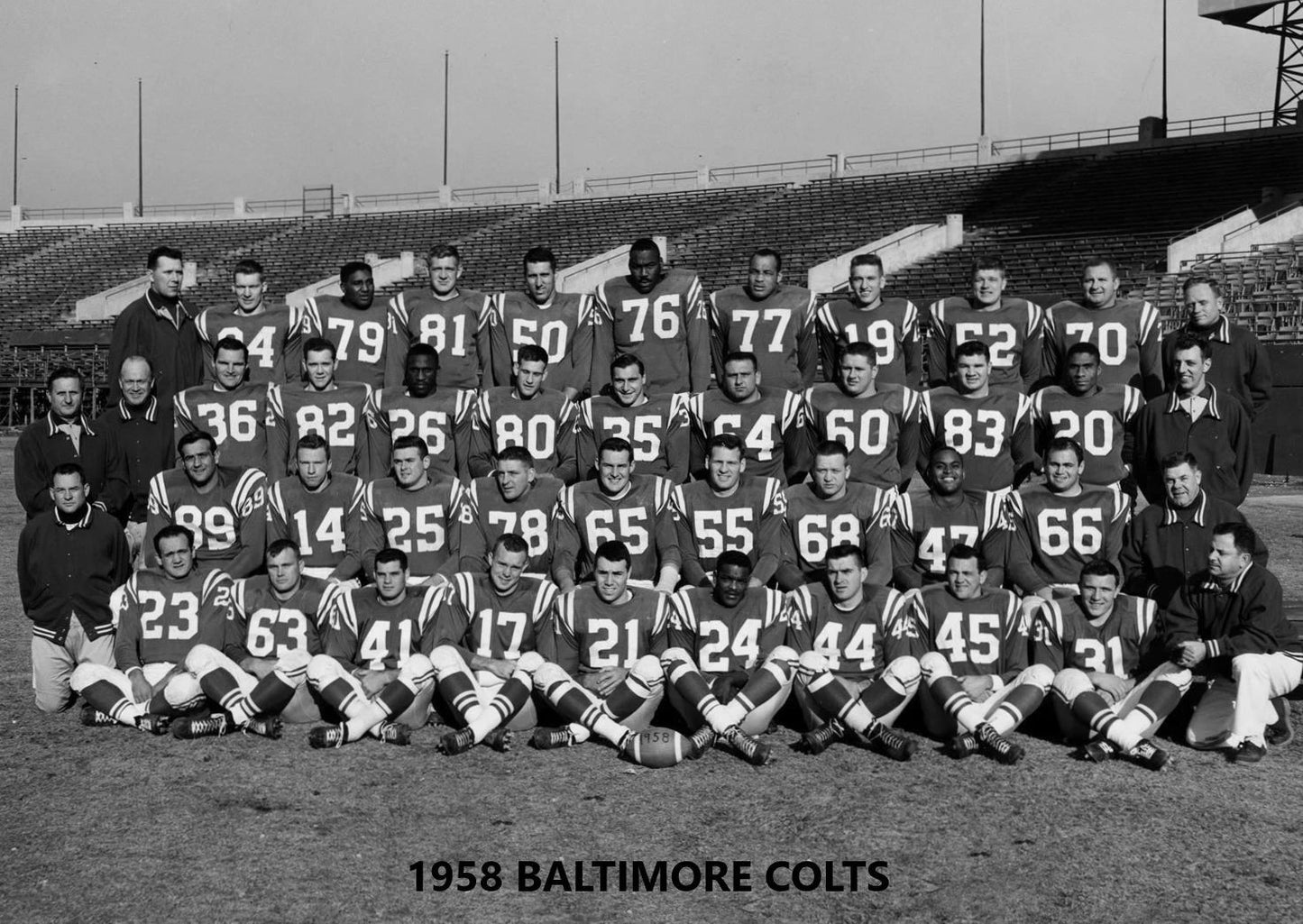 1958 Baltimore Colts Team Photo Football Picture Nfl 300 Piece Jigsaw Puzzle