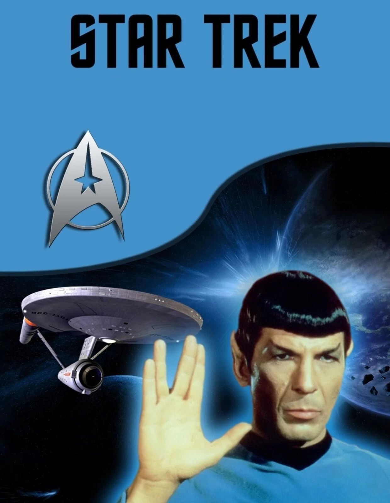 1966 Star Trek Movie Poster William Shatner Leonard Nimoy Kirk Spock