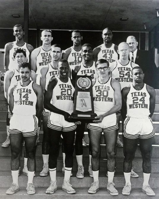 1966 Texas Western Don Haskins Glossy Photo Ncaa Champions Poster Utep
