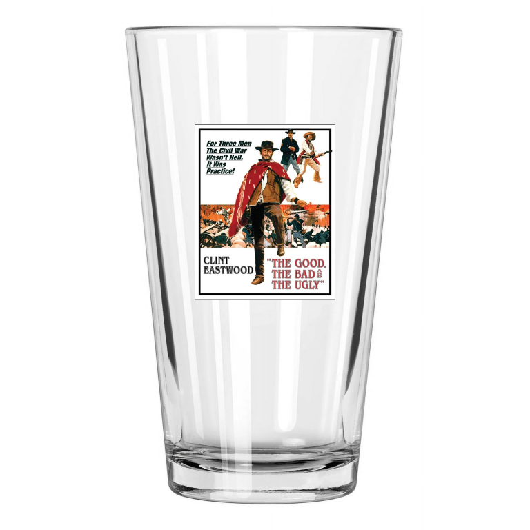 1966 The Good The Bad And The Ugly Photo Clint Eastwood Pint Beer Drinking Glass