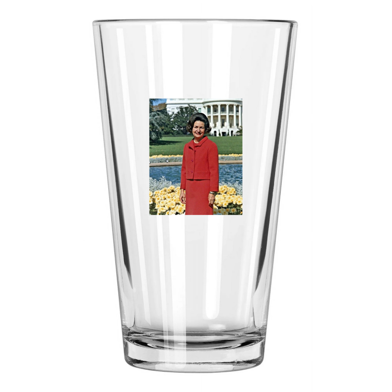 1967 First Lady Claudia 'Lady Bird' Johnson Lyndon Pint Beer Drinking Glass