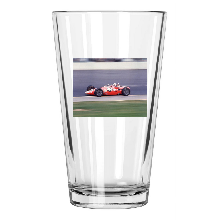 1967 Indy 500 Driver Parnelli Jones Photo Formula 1 Stp Pint Beer Drinking Glass
