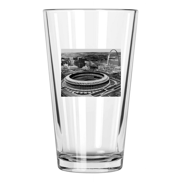 1967 St Louis Cardinals Busch Stadium Photo Arch Pint Beer Drinking Glass