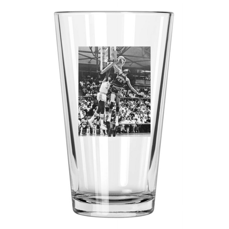 1968 Minnesota Pipers Connie Hawkins Photo Aba Hof 92 Pint Beer Drinking Glass