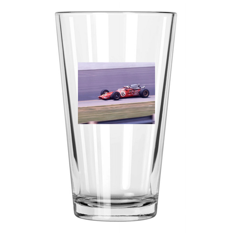 1969 Indy Racecar Driver Aj Foyt Photo Formula One 1 Pint Beer Drinking Glass