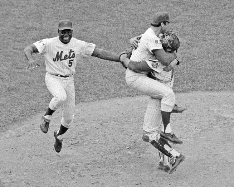 1969 Miracle Mets Glossy Photo New York World Series Celebration Poster