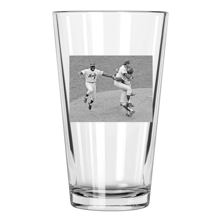 1969 Miracle Mets New York World Series Celebration Pint Beer Drinking Glass