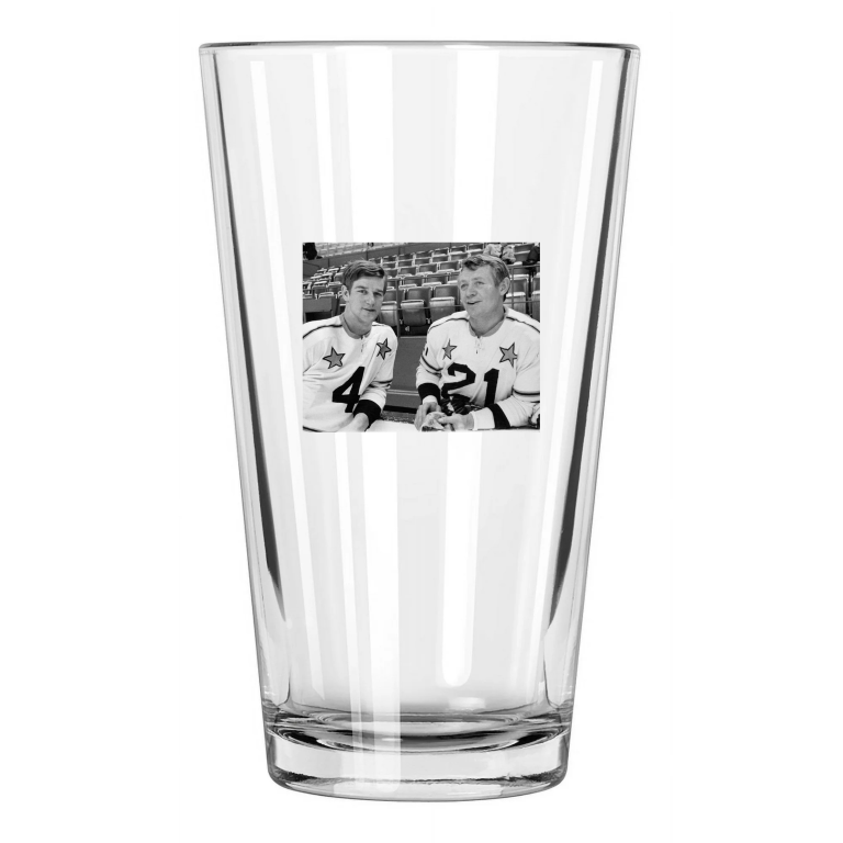 1970 Boston Bruins Bobby Orr And John Mckenzie All Star Game Pint Beer Glass