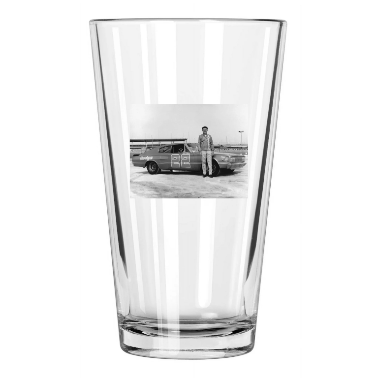 1970 Nascar Driver Robert 'Bobby' Allison Stock Car 1 Pint Beer Drinking Glass