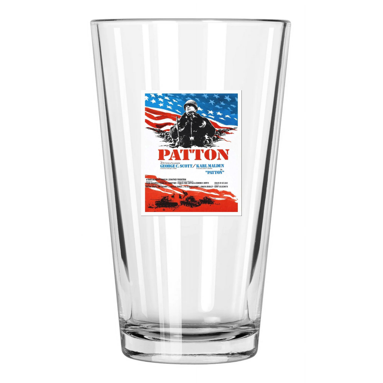 1970 War Film Patton Photo Artwork George C Scott Pint Beer Drinking Glass