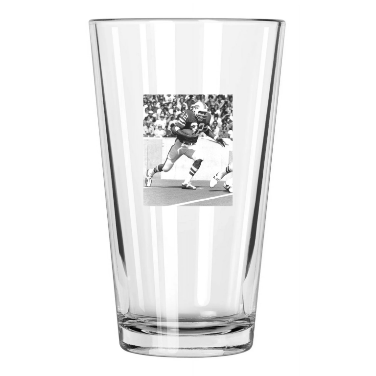 1970'S Buffalo Bills Oj Simpson Photo Football Hof 85 Pint Beer Drinking Glass