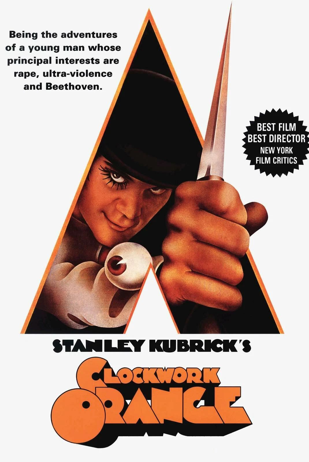 1971 A Clockwork Orange Movie Poster Print Alex Stanley Kubrick
