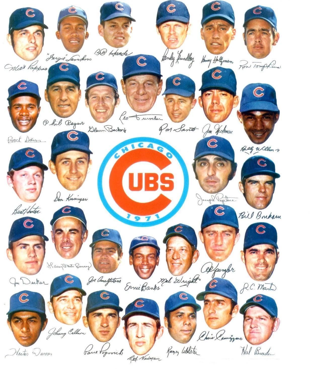 1971 Chicago Cubs Team Photo Baseball Picture Mlb 300 Piece Jigsaw Puzzle